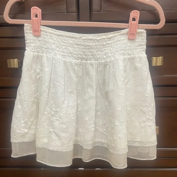 Loveshackfancy Ilona mini skirt in white Size Small